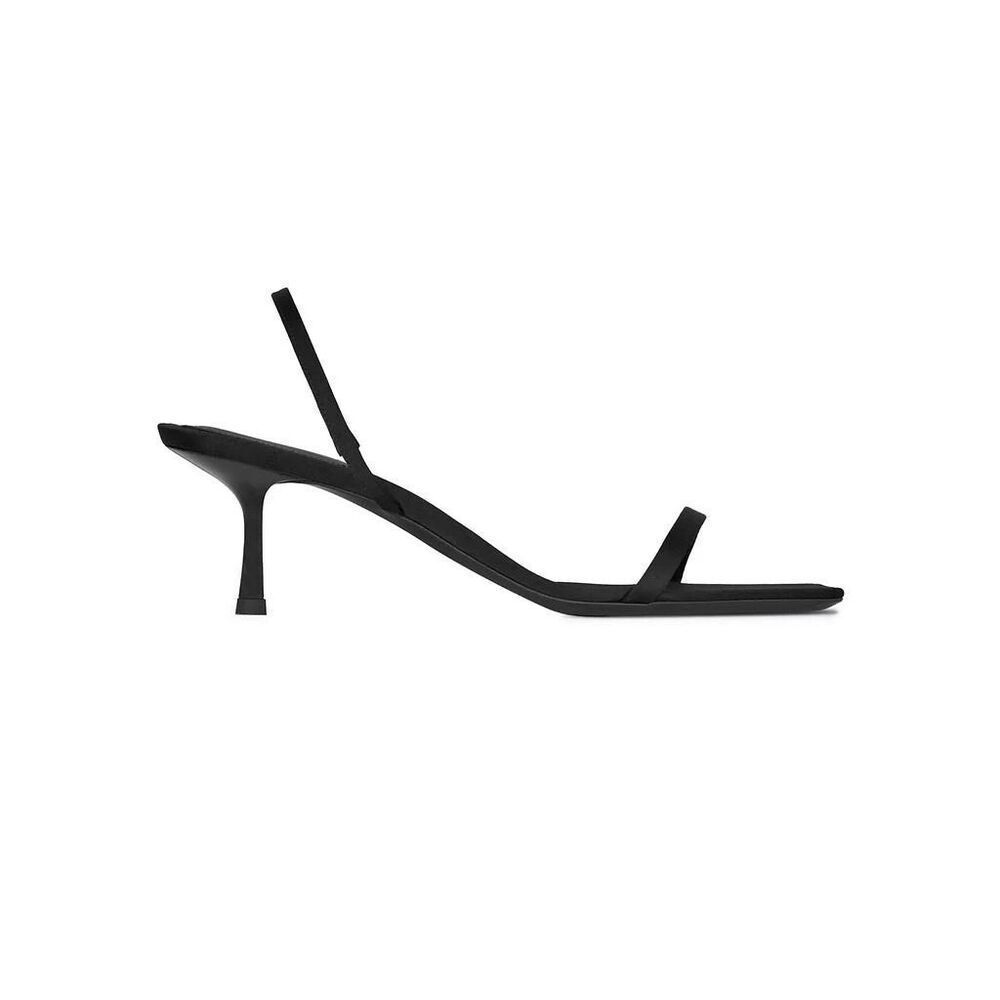 Yves Saint Laurent Women's Jaspe Sandals in Satin Crepe - Picture 3 of 12